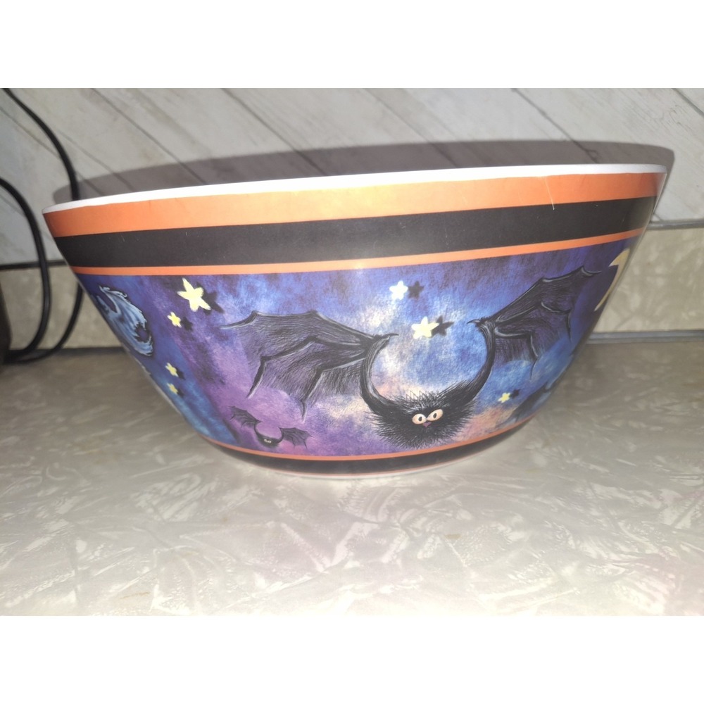 Halloween Trick or Treat Candy Bowl Citrus Grove 2012 Vintage Ghosts Pumpkin Cat